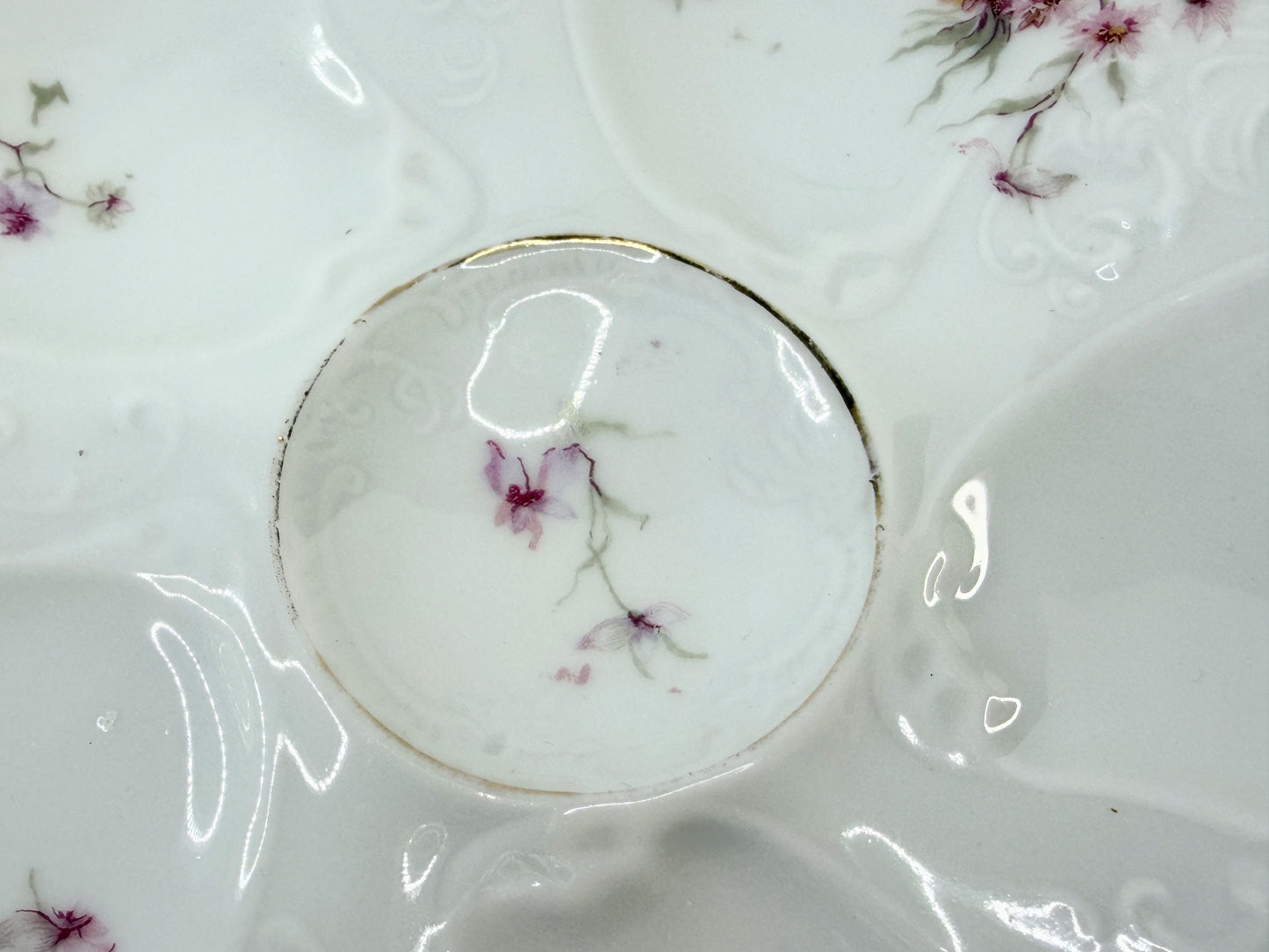 Antique Haviland Limoges Oyster Plate Pink Blossom mint 7.75" A803