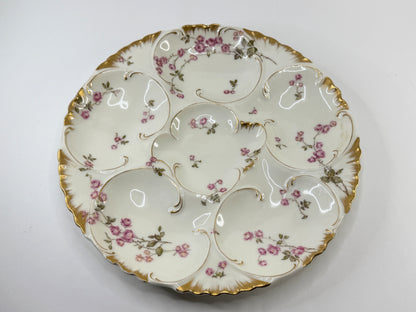 Antique Haviland Limoges Rose Oyster Plate 8.5" A806