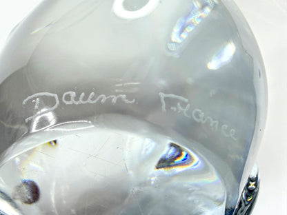 Vintage Daum France Clear Crystal Owl Figurine Paperweight A1045