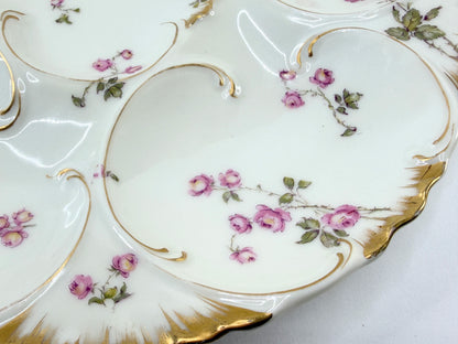Antique Haviland Limoges Rose Oyster Plate 8.5" A806