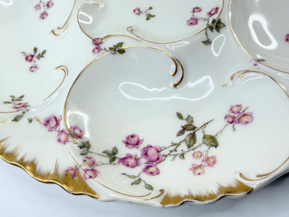 Antique Haviland Limoges Rose Oyster Plate 8.5" A806