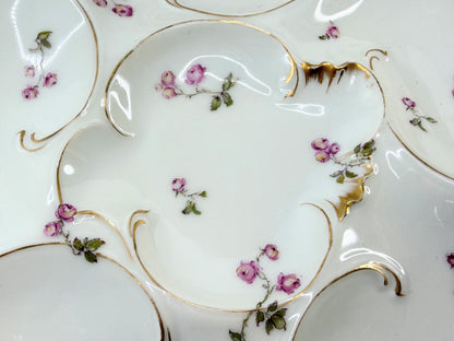 Antique Haviland Limoges Rose Oyster Plate 8.5" A806