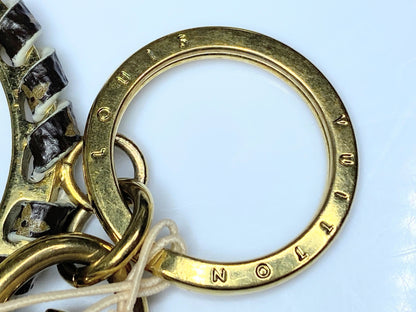 LOUIS VUITTON Key Ring Keychain Bag Charm M68476/D10210 Gold Authentic GS347