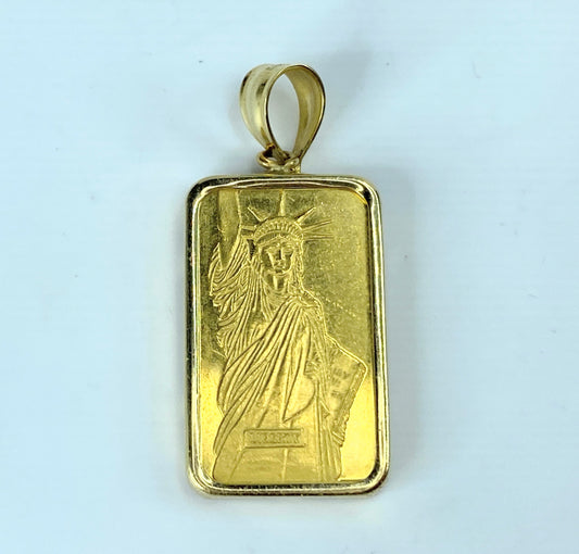 Credit Suisse Fine Gold .999 10g Gold Pendant 14 beze SN540397 11.5g JR9763