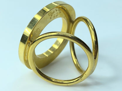 Celine Vintage Logo Scarf Ring Gold tone one size GS352