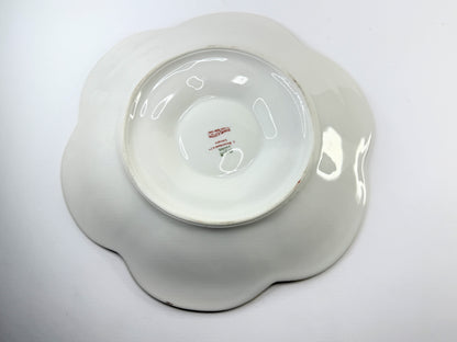 Bernardaud Limoges Oyster Plate Higgins & Seiter Pink Roses Gilt Swag 9.0" A818