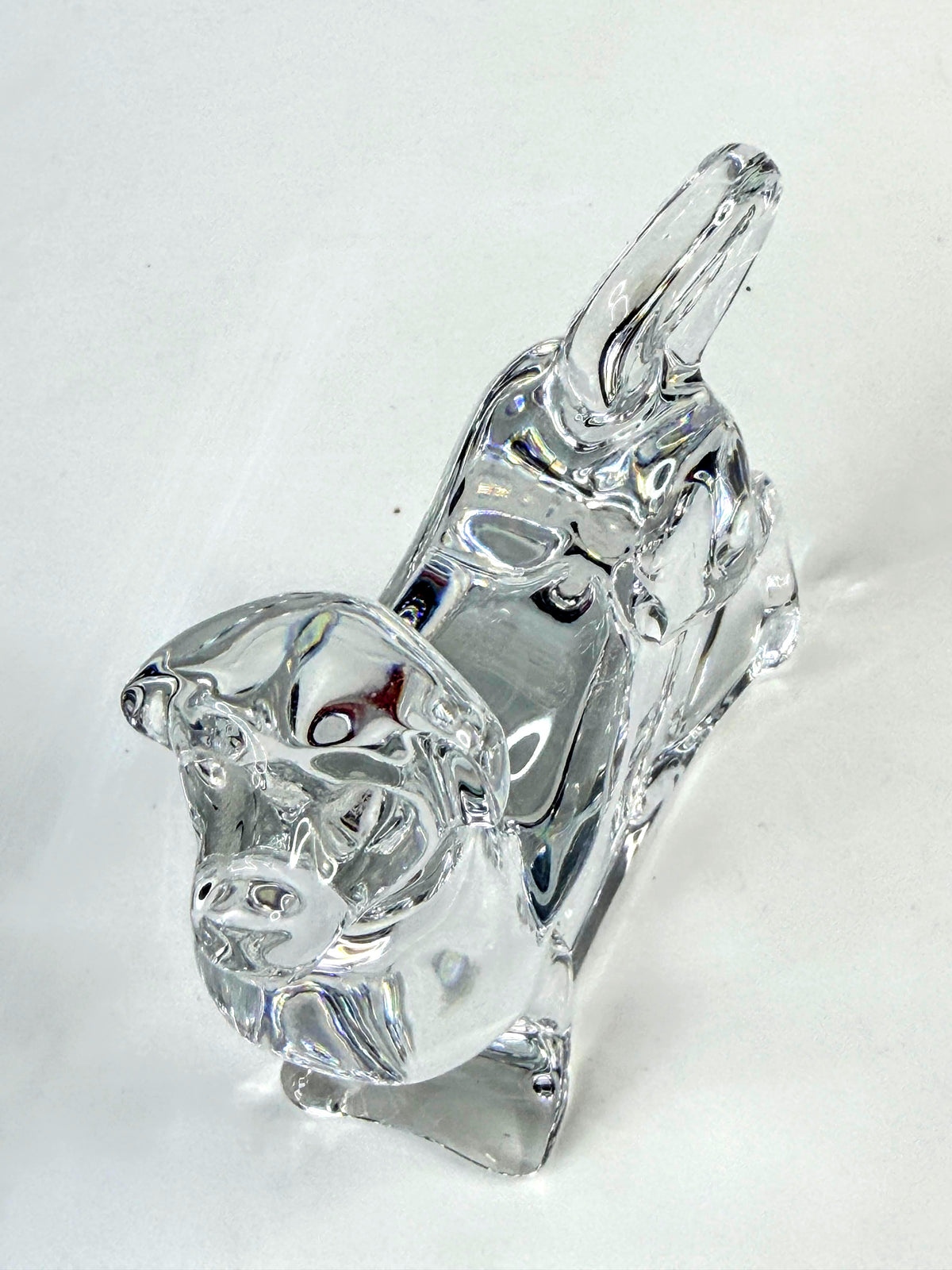 Baccarat Clear Crystal Zodiac Dog Figurine 2018 Signed France 4 3/8" A1052