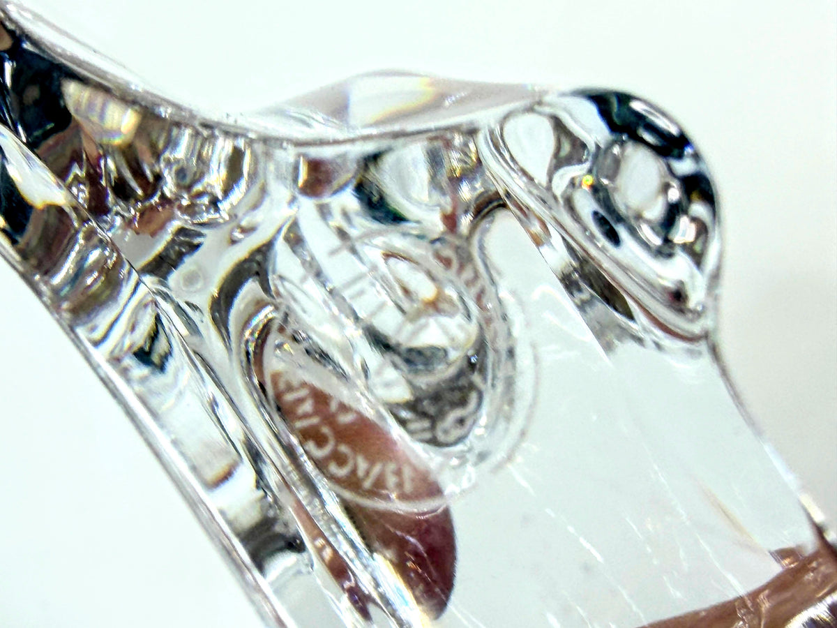 Baccarat Clear Crystal Zodiac Dog Figurine 2018 Signed France 4 3/8" A1052