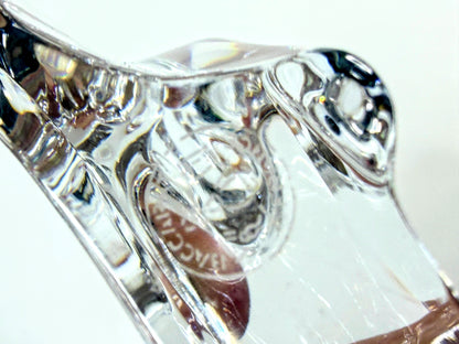 Baccarat Clear Crystal Zodiac Dog Figurine 2018 Signed France 4 3/8" A1052