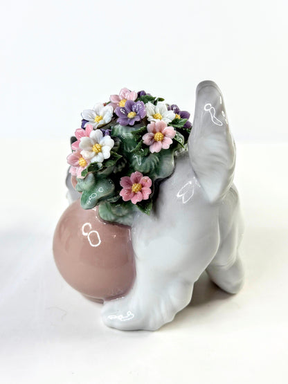 Lladro Secret Spot #6566 Cat Flower Pot Porcelain Figurine A1053