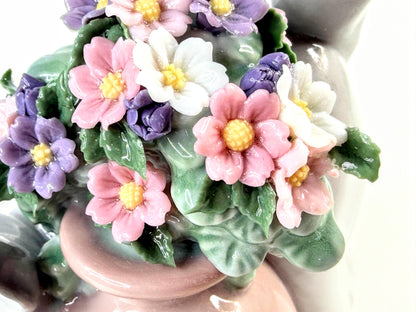 Lladro Secret Spot #6566 Cat Flower Pot Porcelain Figurine A1053