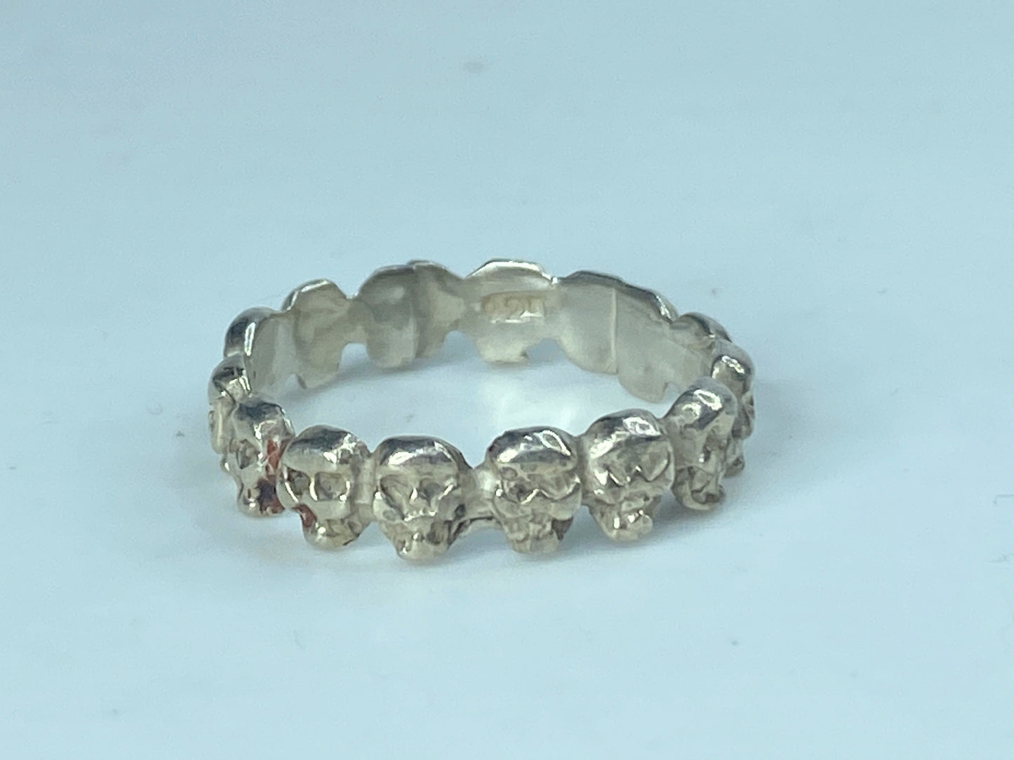 All Around Skull Band sterling silver band size 7.25 JR866