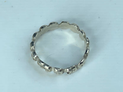 All Around Skull Band sterling silver band size 7.25 JR866