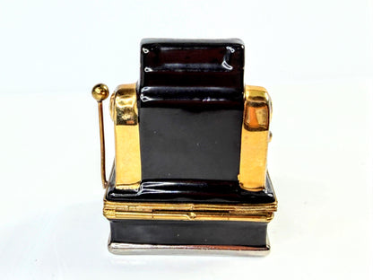 Rochard Limoges Jackpot Slot Machine Trinket Box Hand Painted France A1054