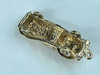 Vintage 14K yellow Gold Roadster Deusenberg Ruby Automobile Charm 1 1/4" 5.6g JR867