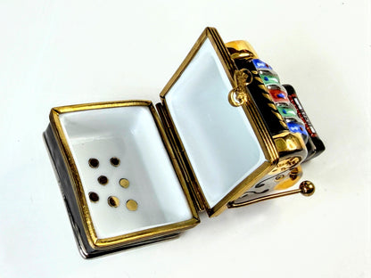 Rochard Limoges Jackpot Slot Machine Trinket Box Hand Painted France A1054
