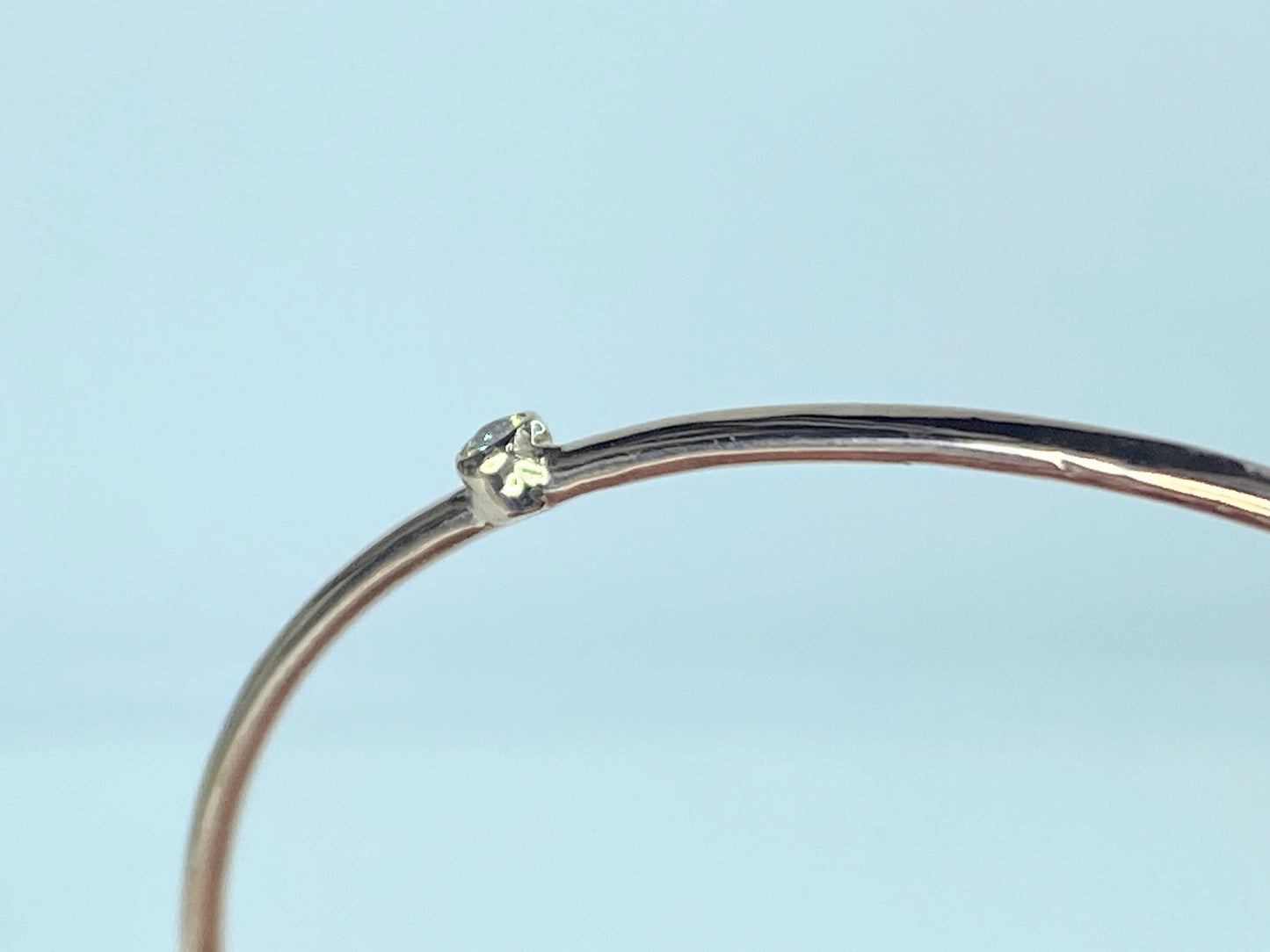 Bezel-Set 0.25ct diamond stackable Bangle Bracelet 14K Rose gold JR870
