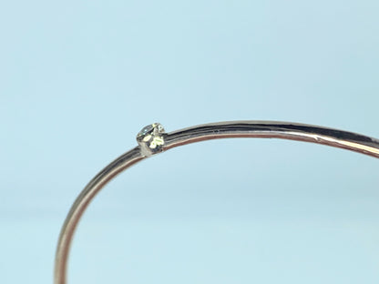 Bezel-Set 0.25ct diamond stackable Bangle Bracelet 14K Rose gold JR870