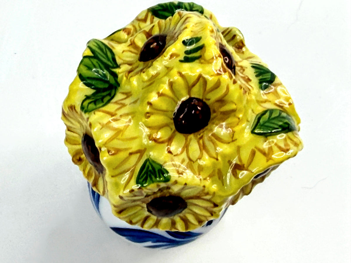 Limoges France Van Gogh-Inspired Sunflowers Porcelain Hinged Box A1058