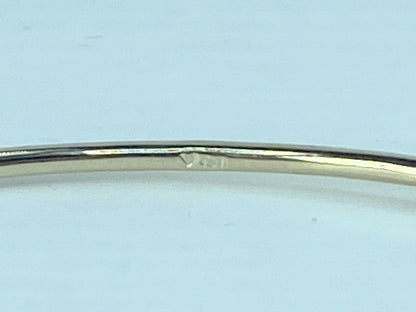 Bezel-Set 0.25ct diamond stackable Bangle Bracelet 14K White gold JR869