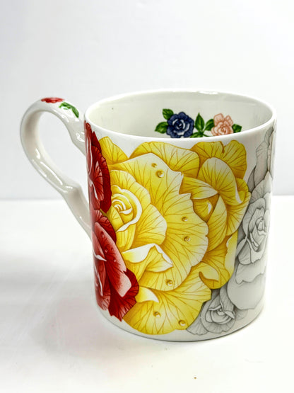 Taitu Romantica 1994 Emilio Bergamin Italy Floral Rose Mug Cup New old Stock  A1059