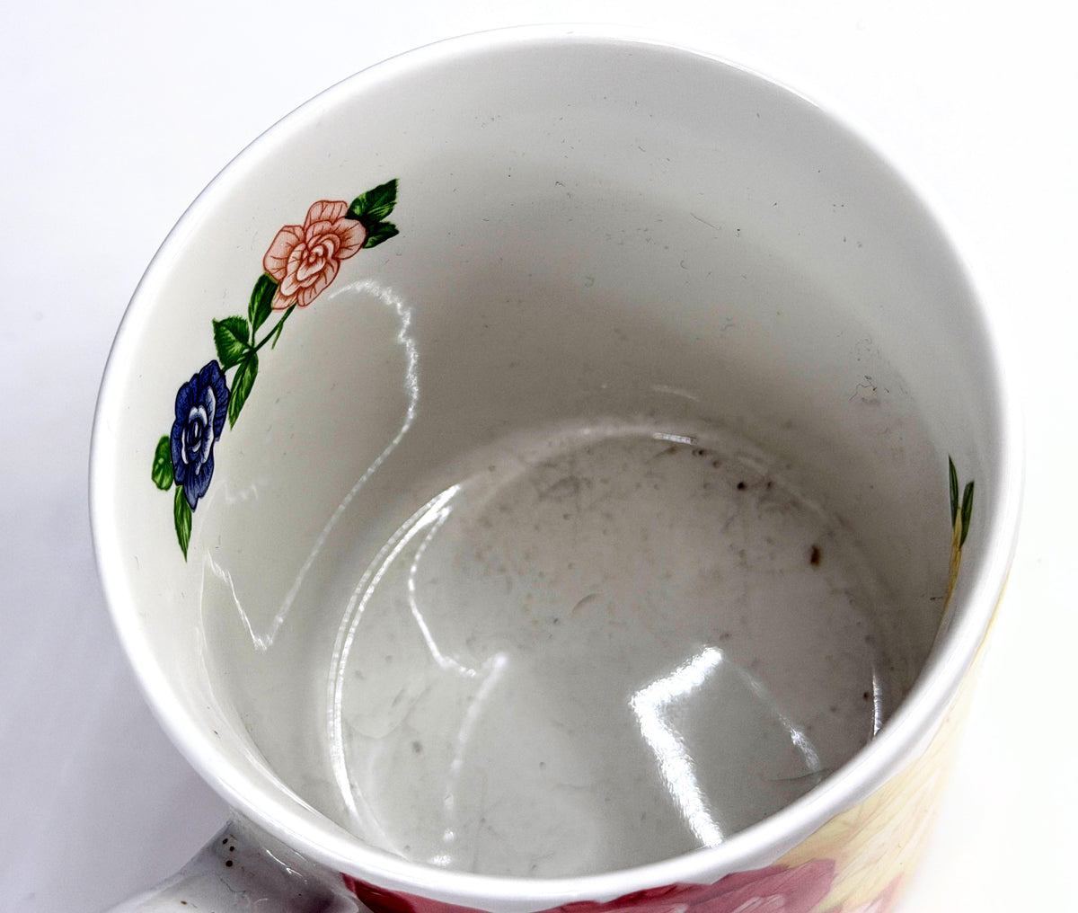 Taitu Romantica 1994 Emilio Bergamin Italy Floral Rose Mug Cup New old Stock  A1059