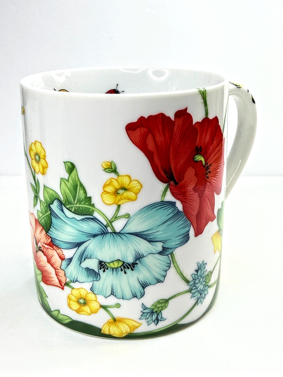 Taitù Papaveri Emilio Bergamin Floral Butterfly Mug NOS Italy 1996 A1060