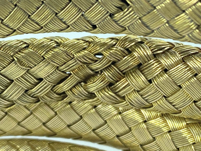 Appraised $19,995 Antique 18K Diamond Woven gold Snake bracelet c1890 JR872
