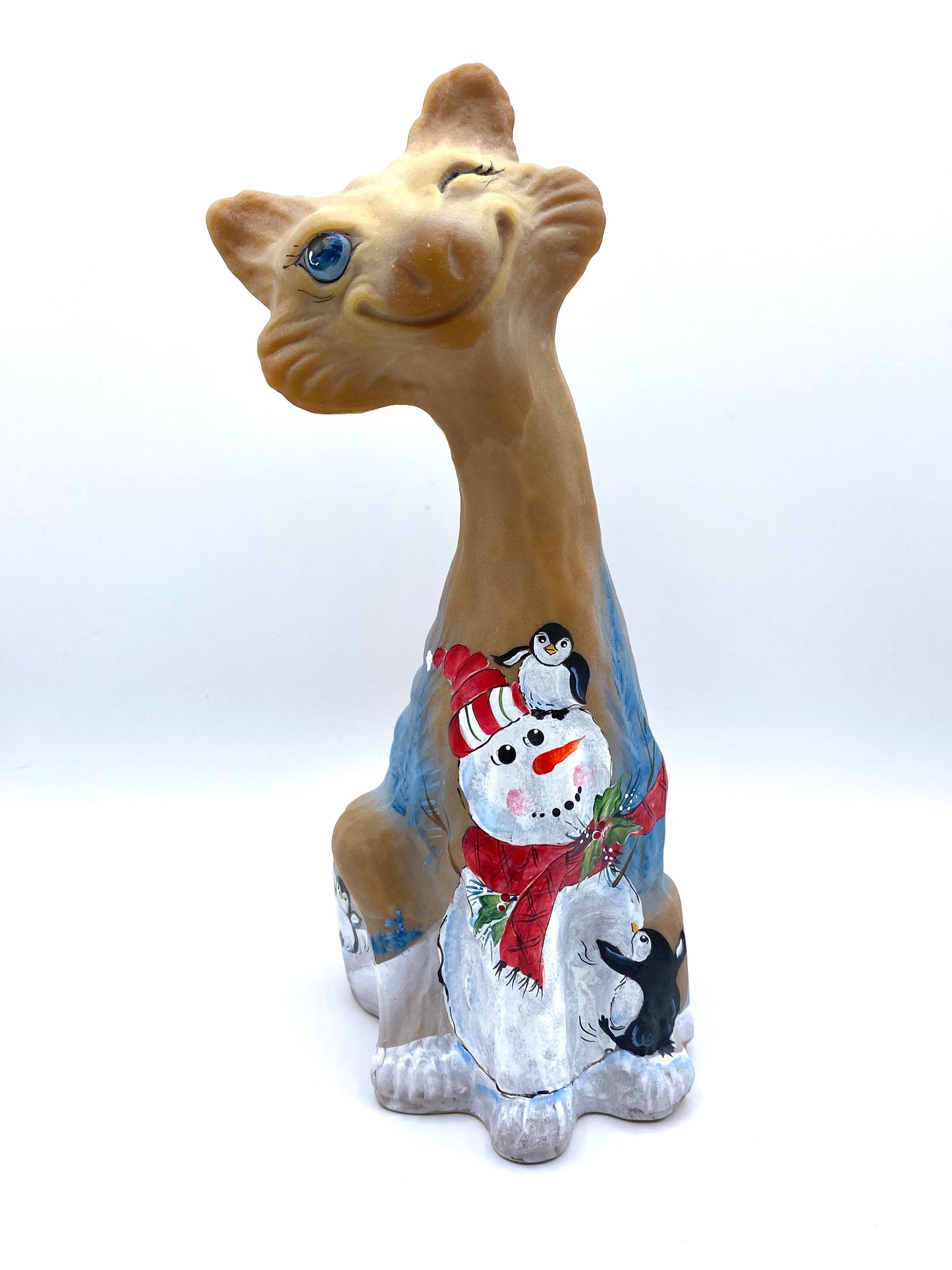 Fenton LE Hand Painted Winking Caramel Alley Cat Playtime Penguins Kibbe #6/23