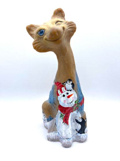 Fenton LE Hand Painted Winking Caramel Alley Cat Playtime Penguins Kibbe #6/23