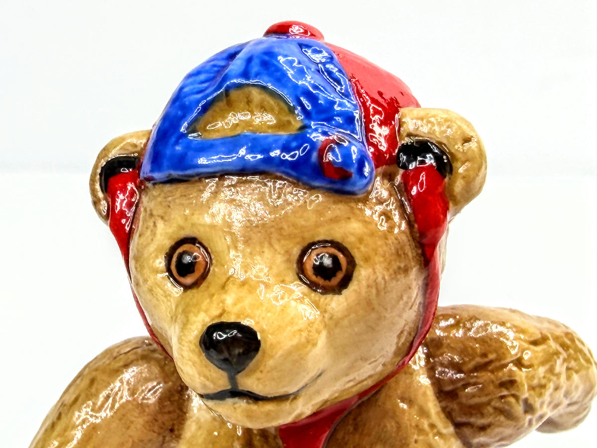 Halcyon Days Playtime Teddy Bear Jogger Figurine England w/ Box A1061
