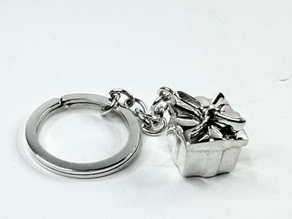 Tiffany & Co Sterling Silver Gift Box Key Ring 2.5" SS218