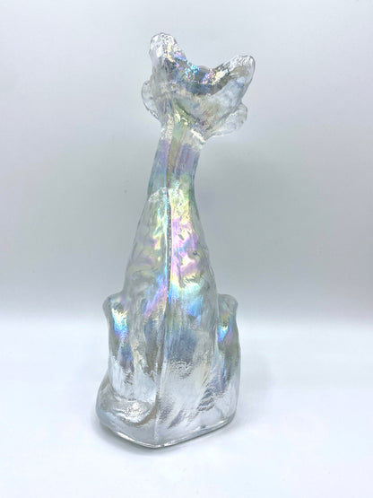 Fenton Iridescent Carnival Winking Alley Cat 11"