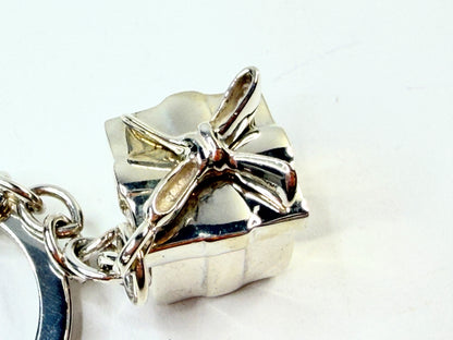 Tiffany & Co Sterling Silver Gift Box Key Ring 2.5" SS218