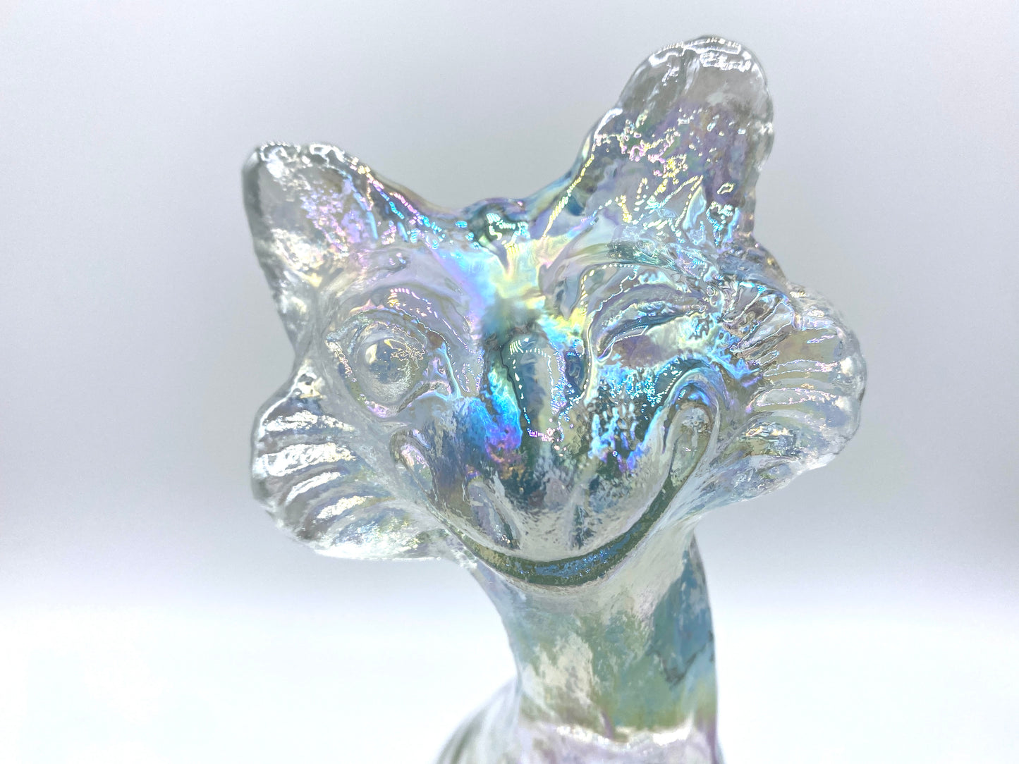 Fenton Iridescent Carnival Winking Alley Cat 11"