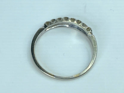 Art Deco Diamond Wedding Band Ring 0.15ct Mined Original 1930's 18k white JR876