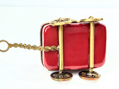 Gerard Ribierre Limoges Peint Main Teddy Bear Wagon Trinket Box A1066