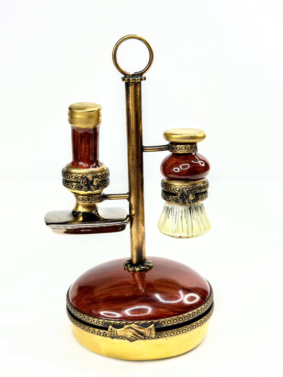 Vintage Limoges France Peint Main Gentleman's Shaving Grooming Set A1067