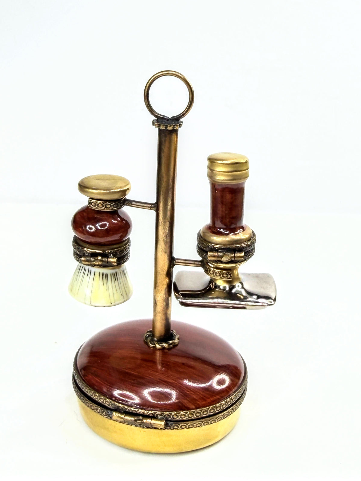 Vintage Limoges France Peint Main Gentleman's Shaving Grooming Set A1067