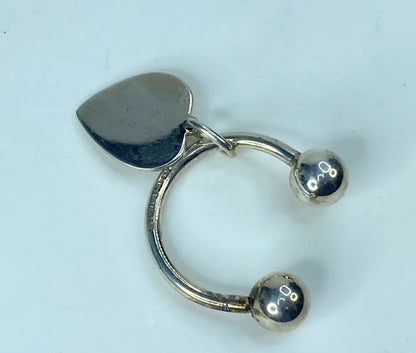 Tiffany & Co. Silver Horseshoe Keychain heart tag 9.7g SS93