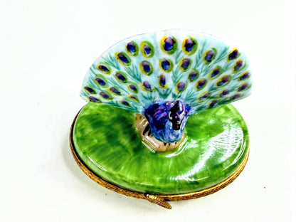 Pierre Arquié Limoges France Hand Painted Peacock Limited Edition Box A1069