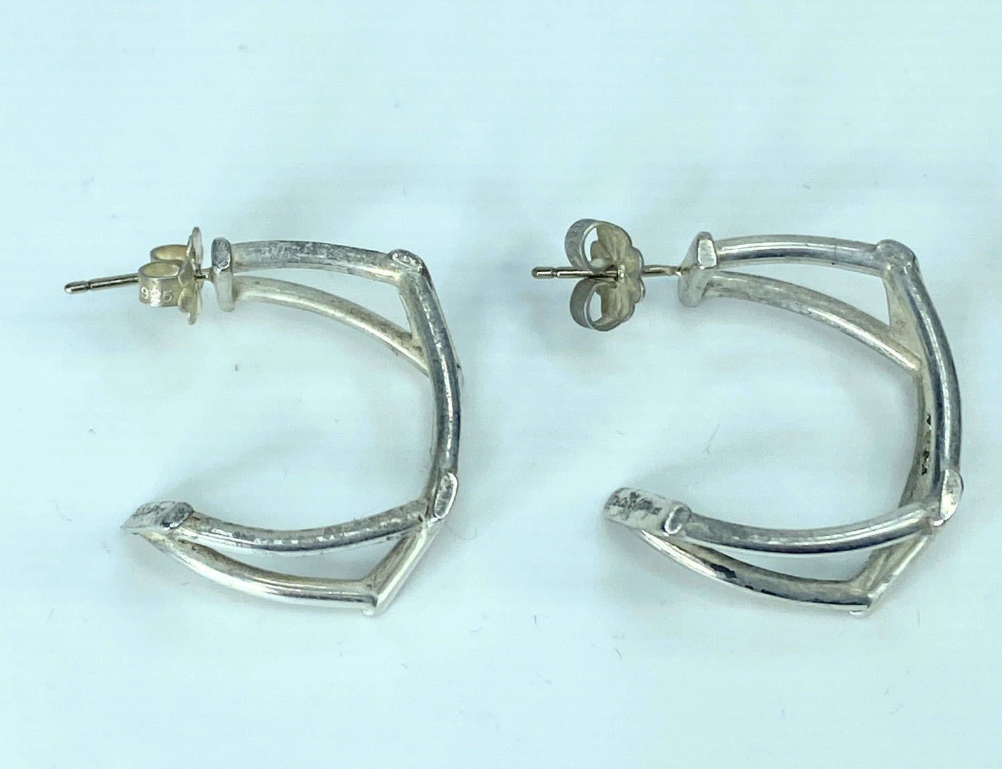 Tiffany & Co. Frank Lloyd Gehry abstract Hoop sterling silver earrings JR894