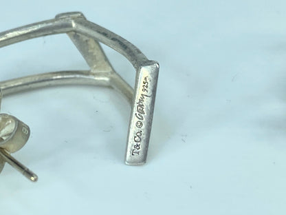 Tiffany & Co. Frank Lloyd Gehry abstract Hoop sterling silver earrings JR894