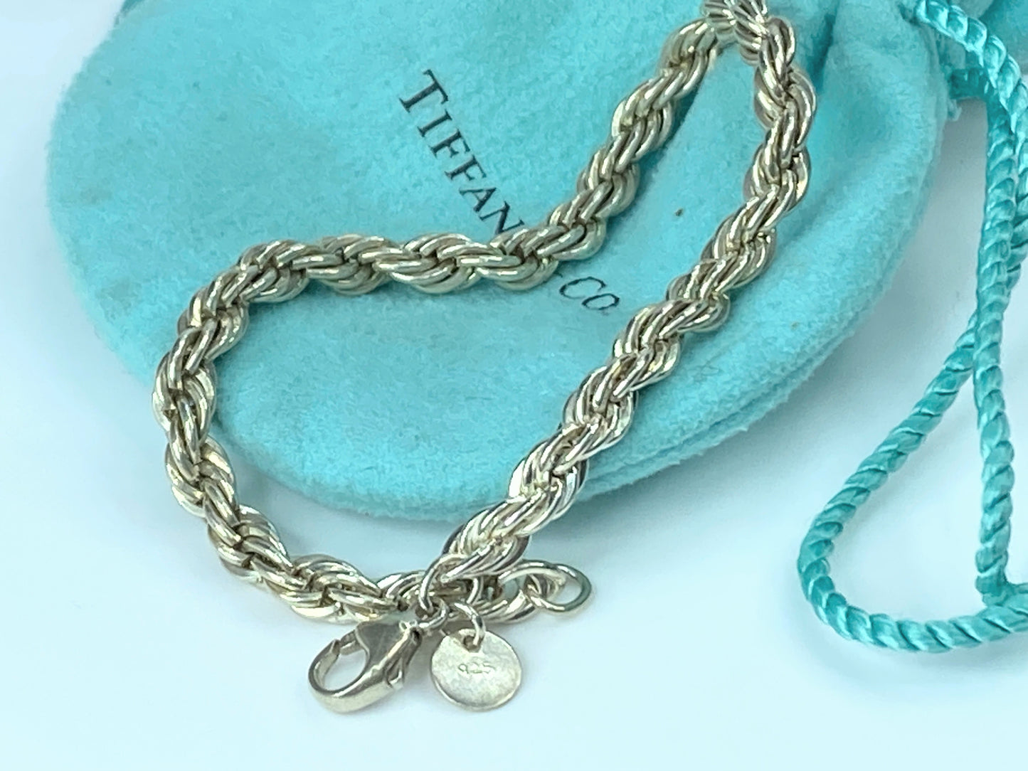 Tiffany & Co. 5.0mm Rope link bracelet 7.0" 13.4 grams, JR9777