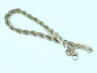 Tiffany & Co. 5.0mm Rope link bracelet 7.0" 13.4 grams, JR9777