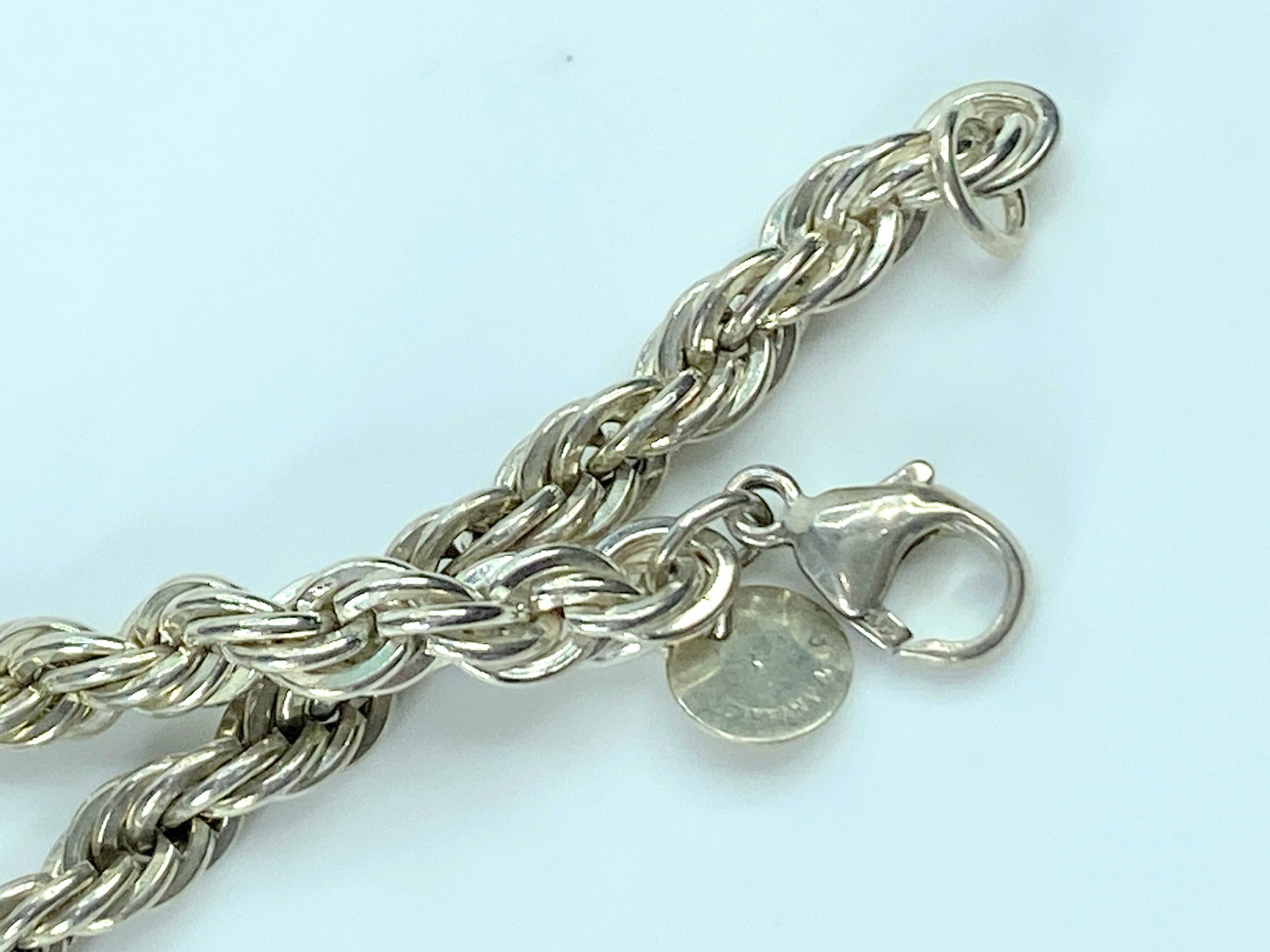 Tiffany & Co. 5.0mm Rope link bracelet 7.0" 13.4 grams, JR9777