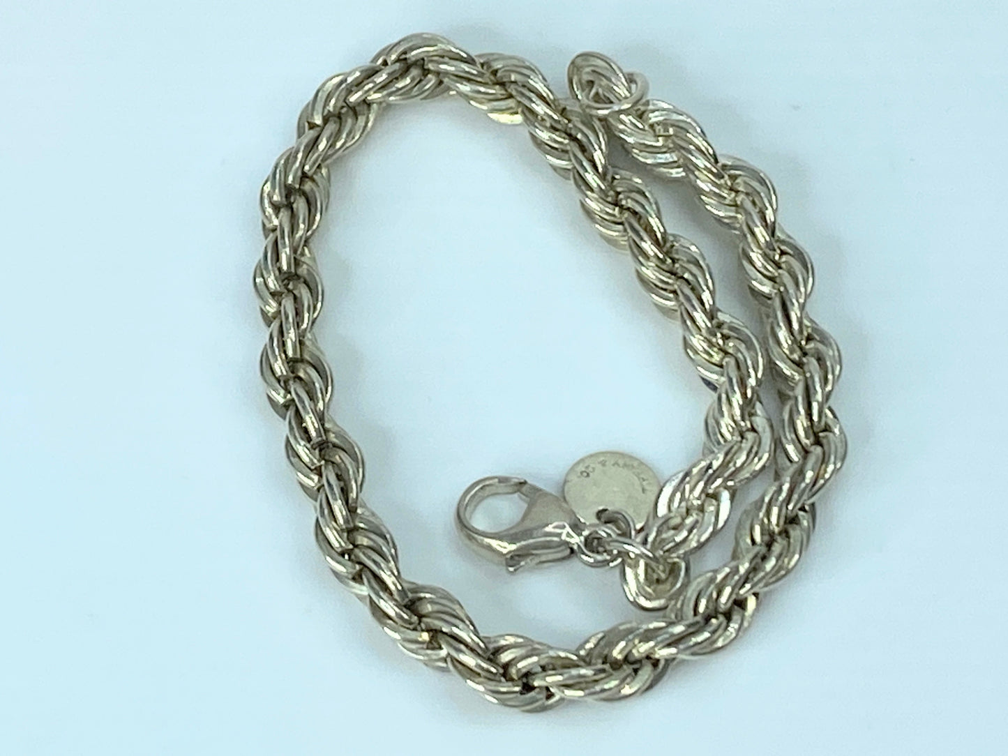 Tiffany & Co. 5.0mm Rope link bracelet 7.0" 13.4 grams, JR9777