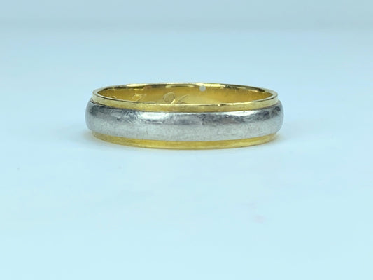 18k yellow gold and Platinum Mixed Metal band JR9126