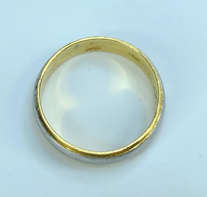 18k yellow gold and Platinum Mixed Metal band JR9126