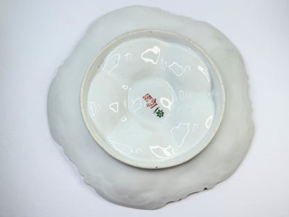 Antique Elite Limoges Oyster Plate with Hand-Painted Violets A825